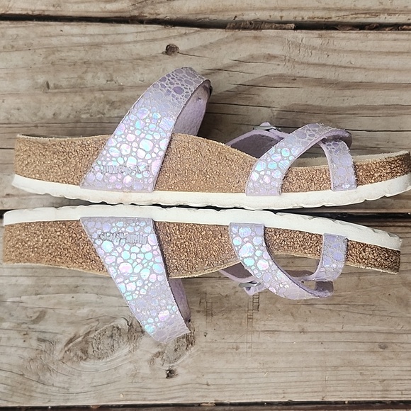 Birkenstock Mayari Lilac Snake Embossed Sandals 7.5 or 38 - Picture 7 of 10
